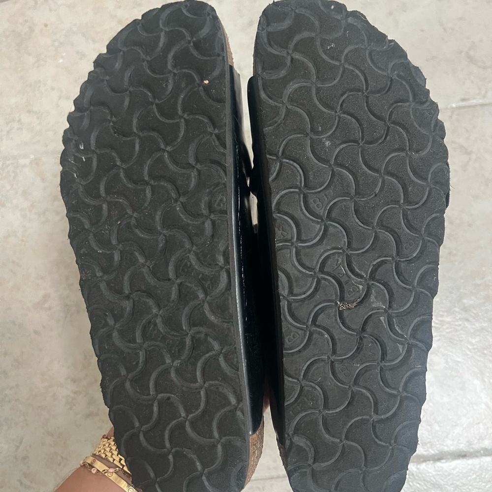 Size 39 - Birkenstock Arizona Big Buckle - Black Patent Leather Sandals - Picture 10 of 10